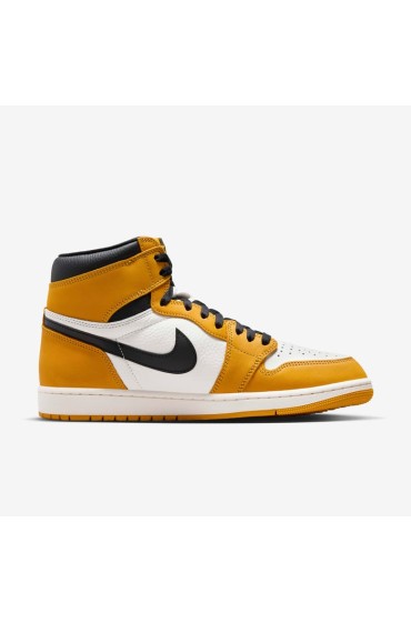 کتونی بسکتبال مدل Air Jordan 1 Retro High OG 'Yellow Ocher' رنگ زرد اخرایی / بادبان / مشکی مردانه نایک