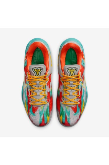 کتونی بسکتبال مدل Kobe 8 Protro "Venice Beach" رنگ خاکستری ورزشگاه/زرد تور/نقره ای متالیک مردانه نایک