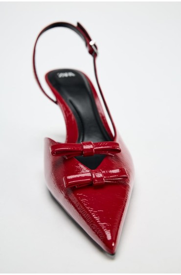 پاپیون کفش slingback زنانه قرمز زارا