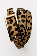 کمربند چرمی اسلیم فیت ANIMAL PRINT زنانه پلنگی زارا