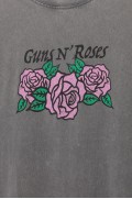 تیشرت Guns N’ Roses زنانه خاکستری پل اند بیر