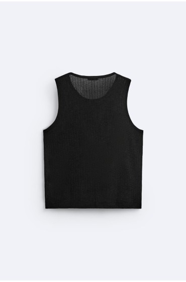 TEXTURE TANK TOP مردانه مشکی زارا