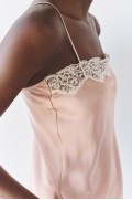 ZW COLLECTION LACE CAMISOLE TOP زنانه بژ صورتی زارا