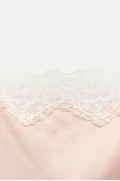 ZW COLLECTION LACE CAMISOLE TOP زنانه بژ صورتی زارا