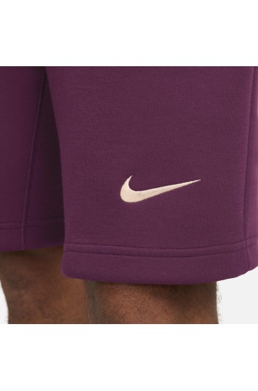 شلوارک ورزشی مدل پاری سن ژرمن Nike Sportswear Tech Fleece رنگ سفید بوردو/گواوا مردانه نایک