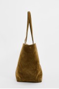 SPLIT SUEDE MAXI SHOPPER زنانه قهوه ای زارا