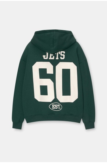 هودی NY Jets مردانه شیشه یشیلی پل اند بیر