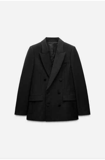 کلکسیون کت تک BLAZER ZW پشمی دو سینه زنانه مشکی زارا