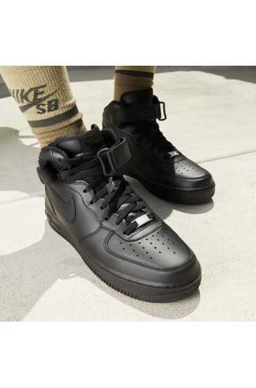 کتونی ایر فورس 1 مدل Nike Air Force 1 اواسط سال 07 رنگ مشکی/سیاه مردانه نایک