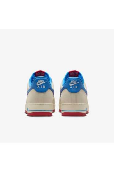 کتونی ایر فورس 1 مدل Nike Air Force 1 '07 LV8 رنگ شیر نارگیل / بادبان / قرمز دانشگاهی / عکس آبی مردانه نایک