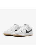 کتونی اسکیت برد مدل Nike SB Dunk Low Pro رنگ سفید / سفید / صمغ قهوه ای روشن / مشکی مردانه نایک