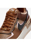 کتونی ورزشی مدل Nike Air Force 1 Shadow رنگ برنزه بریتانیایی روشن/فوم صورتی/کنفی/مشکی زنانه نایک