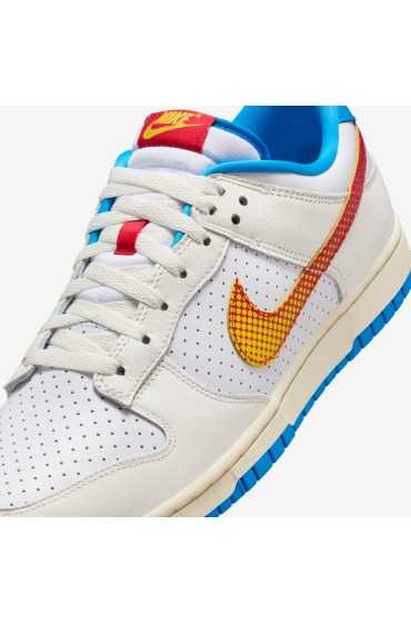 کتونی دانک مدل Nike Dunk Low Retro SE رنگ بادبان / تور زرد / عکس آبی / قرمز دانشگاهی مردانه نایک