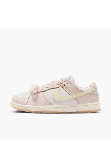 کتونی ورزشی مدل Nike Dunk Low Premium رنگ صورتی ملایم/رنگ پلاتین/شیر نارگیل زنانه نایک