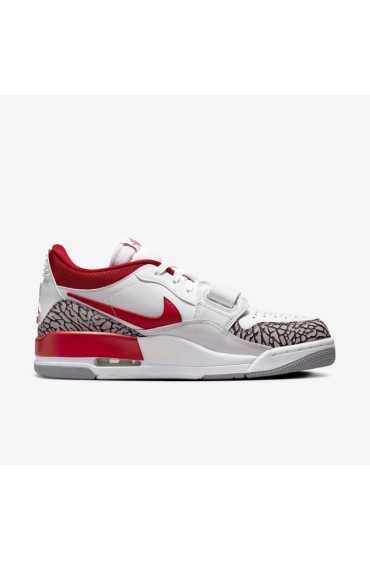 کتونی ورزشی مدل Air Jordan Legacy 312 Low رنگ سفید / خاکستری سیمانی / مشکی / قرمز ورزشی زنانه نایک