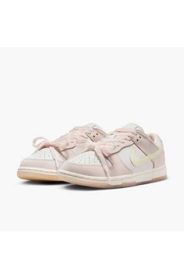 کتونی ورزشی مدل Nike Dunk Low Premium رنگ صورتی ملایم/رنگ پلاتین/شیر نارگیل زنانه نایک