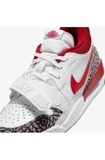 کتونی ورزشی مدل Air Jordan Legacy 312 Low رنگ سفید / خاکستری سیمانی / مشکی / قرمز ورزشی زنانه نایک