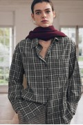  CHECK SHIRT اورسایز زنانه مشکی / سفید زارا