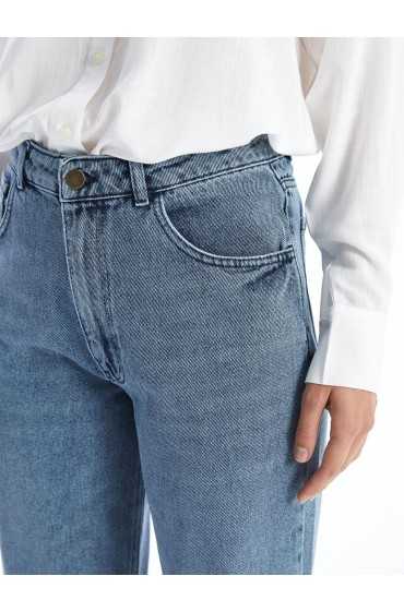 شلوار جین momjeans BG55 زنانه آبی ال سی وایکیکی