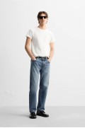 تیشرت SLIM FIT مردانه سفید زارا