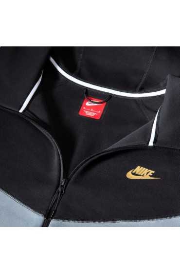 سویشرت ورزشی مدل Nike Sportswear Tech Fleece Windrunner رنگ مشکی/خاکستری سرد/سفید/طلای متالیک مردانه نایک