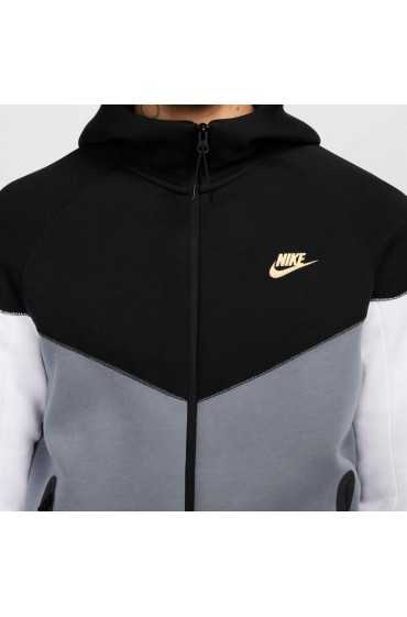 سویشرت ورزشی مدل Nike Sportswear Tech Fleece Windrunner رنگ مشکی/خاکستری سرد/سفید/طلای متالیک مردانه نایک