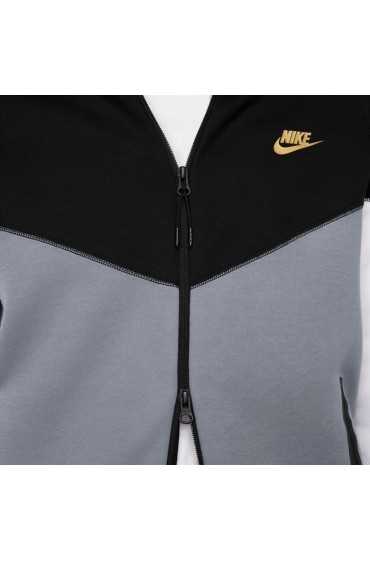 سویشرت ورزشی مدل Nike Sportswear Tech Fleece Windrunner رنگ مشکی/خاکستری سرد/سفید/طلای متالیک مردانه نایک