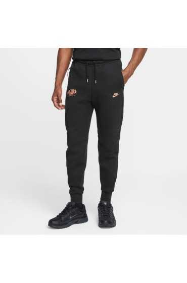 شلوار ورزشی مدل Nike Tech Fleece x Central Cee رنگ مشکی/قرمز متالیک برنز مردانه نایک