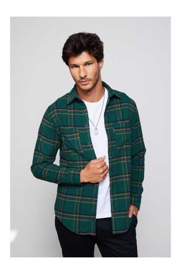 Slim Fit Slim Fit دو جیب چهارخانه دار مردانه Lumberjack مختلط ال سی وایکیکی