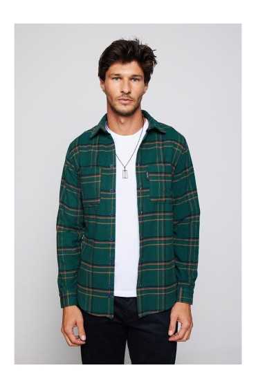 Slim Fit Slim Fit دو جیب چهارخانه دار مردانه Lumberjack مختلط ال سی وایکیکی