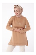  سویشرت کرم تیره زنانه Plain Crew Neck - 26200 زنانه کرم تیره ال سی وایکیکی 