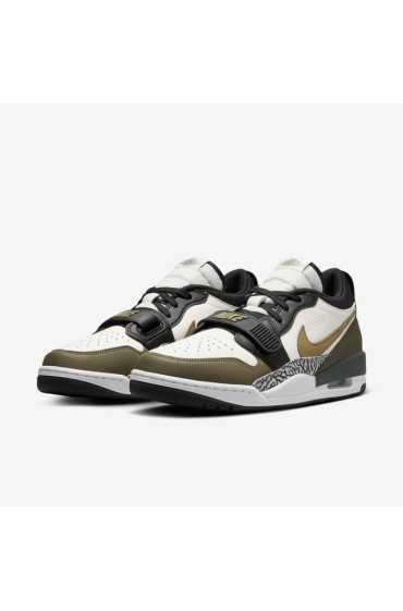 کتونی بسکتبال مدل Air Jordan Legacy 312 Low رنگ بادبان / مشکی / خاکستری گرگ / زیتونی متوسط مردانه نایک