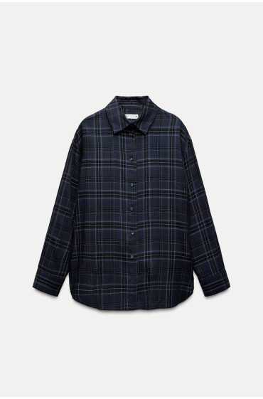 ZW COLLECTION CHECK SHIRT زنانه آبی زارا