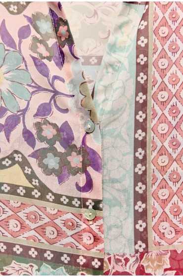 پیراهن PATCHWORK PRINT زنانه چند رنگ زارا