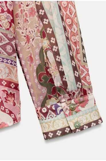 پیراهن PATCHWORK PRINT زنانه چند رنگ زارا