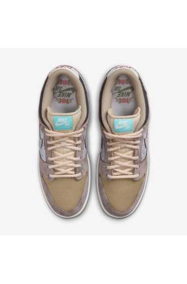 کتونی اسکیت برد مدل Nike SB Dunk Low Pro Premium قهوه ای باروک / رانش شنی / خاکستری دود تیره / سفید قله مردانه نایک