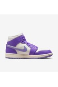 کتونی ورزشی مدل Air Jordan 1 Mid رنگ اکشن گریپ/بادبان/آسمان جی بنفش روشن زنانه نایک