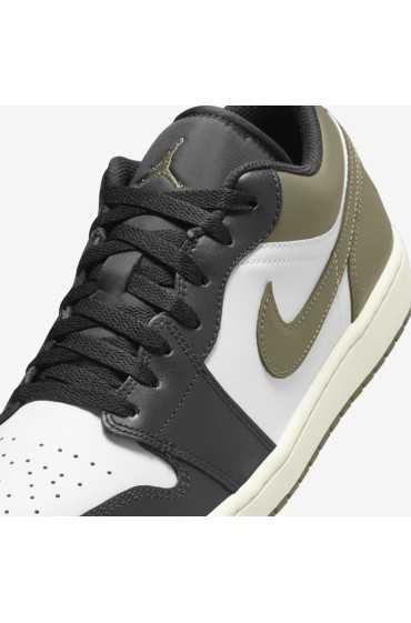 کتونی ایر جردن 1 مدل Air Jordan 1 Low 'Medium Olive' رنگ سیاه/زیتونی متوسط/سفید مردانه نایک