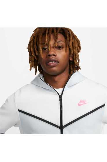 سویشرت ورزشی مدل Nike Sportswear Tech Fleece رنگ سامیت سفید/پلاتینی خالص/صورتی هایپر مردانه نایک