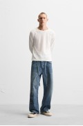 استودیو JEANS X ALL CAPS PRINTED BAGGY FIT مردانه آبی زارا