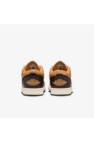 کتونی ایر جردن 1 مدل Air Jordan 1 Low 'Flax/Barok Brown' رنگ کتان / قهوه ای ای باروک / مرجانی قدیمی / مشکی مردانه نایک