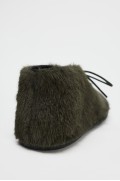 کفش تخت FAUX FUR زنانه سبز زارا