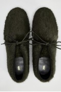 کفش تخت FAUX FUR زنانه سبز زارا