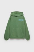 HOODIE TEXT Z3D OVERSIZE زنانه سبز زارا