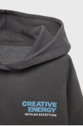 HOODIE TEXT Z3D OVERSIZE زنانه خاکستری خاکستری زارا