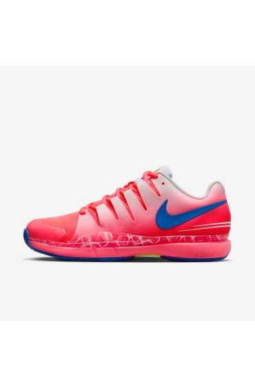 کتونی تنیس مدل تور NikeCourt Air Zoom Vapor 9.5 رنگ پانچ داغ/ولت/سفید/آبی مسابقه ای مردانه نایک