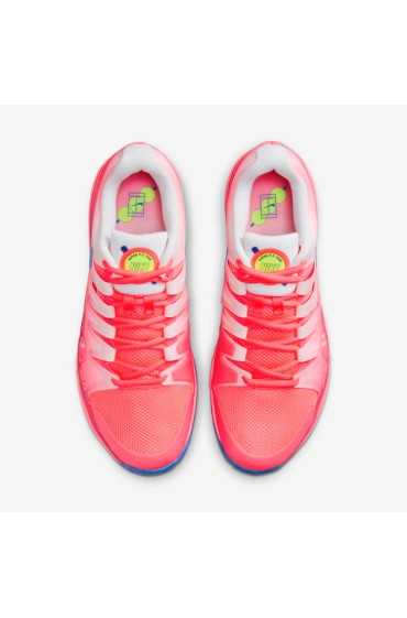 کتونی تنیس مدل تور NikeCourt Air Zoom Vapor 9.5 رنگ پانچ داغ/ولت/سفید/آبی مسابقه ای مردانه نایک