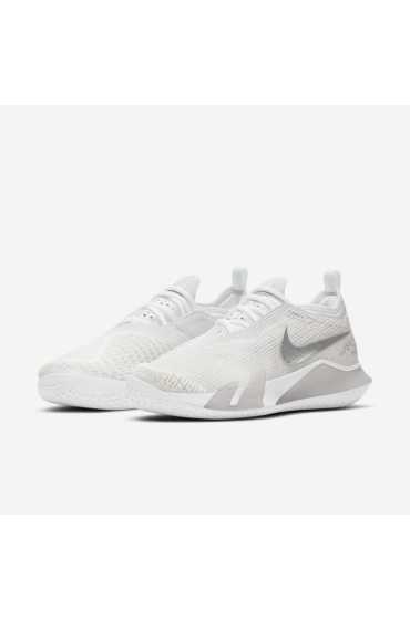 کتونی تنیس مدل NikeCourt React Vapor NXT رنگ مه سفید/خاکستری/نقره ای متالیک مردانه نایک