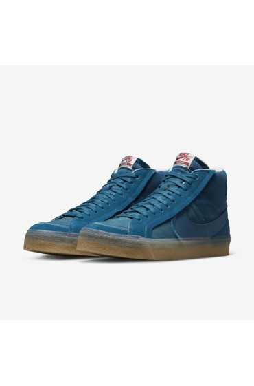 کتونی اسکیت برد مدل Nike SB Zoom Blazer Mid Premium Plus رنگ پرتگاه سبز/فانتوم/آدامس زرد/پرتگاه سبز مردانه نایک