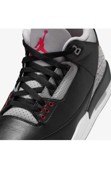 کتونی جردن مدل Air Jordan 3 OG 'Black Cement' رنگ مشکی/خاکستری سیمانی/سفید قله/قرمز آتشی مردانه نایک